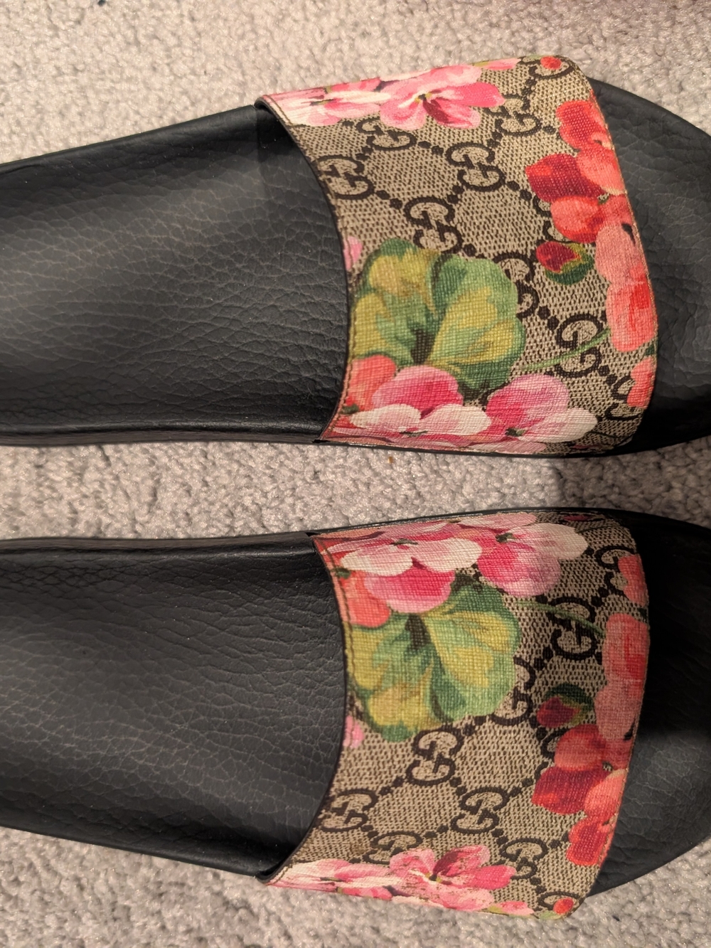 Gucci GG Blooms Supreme Slide Sandas